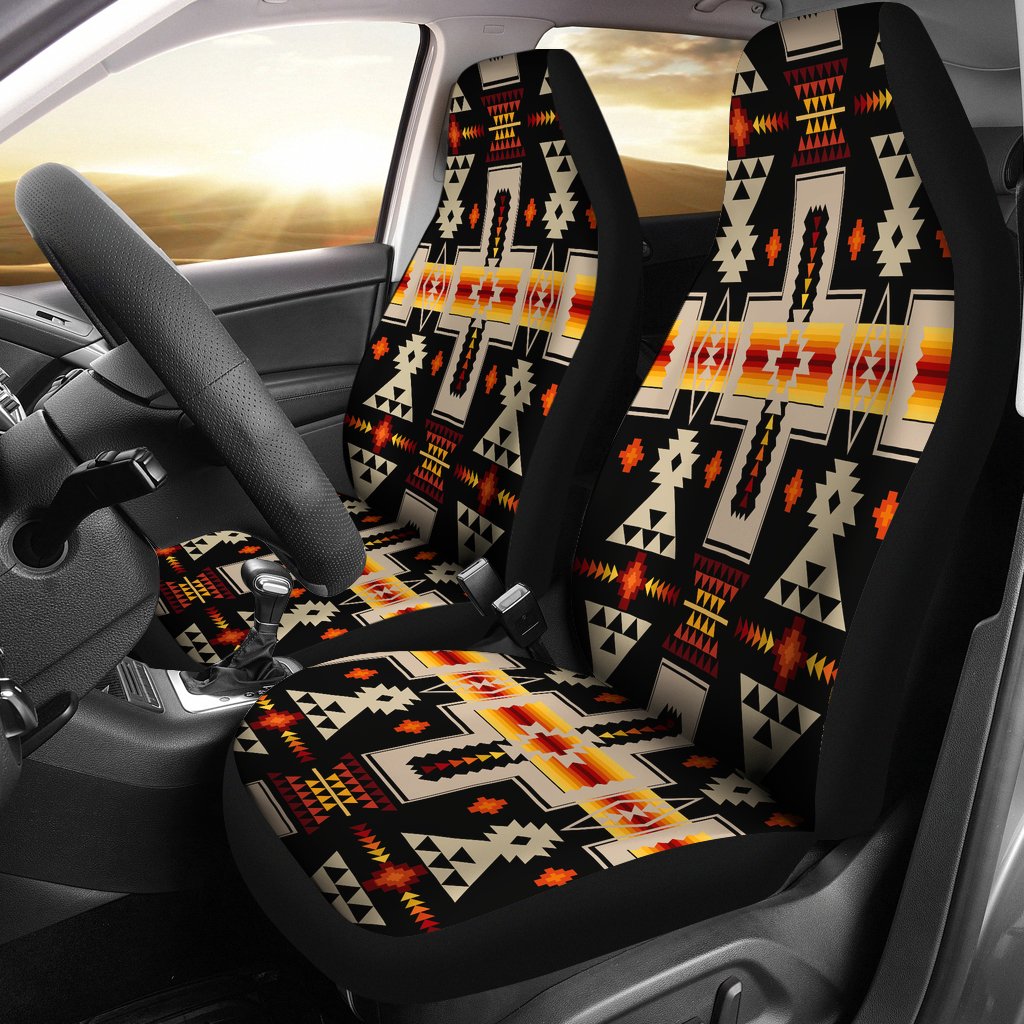 Black Tribe Design Native American Car Seat Covers no link