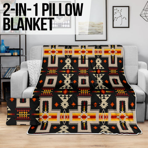 GB-NAT00062-01 Tribe Design Pillow Blanket