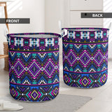 GB-NAT00380 Purple Tribe Pattern Laundry Basket