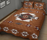 Brown Pattern Native American Quilt Bed Set