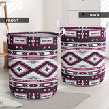 GB-NAT00528-02  Purple Colors Pattern Laundry Basket