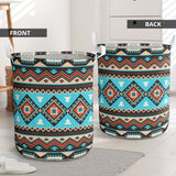 GB-NAT00319 Tribal Line Shapes Ethnic Pattern Laundry Basket