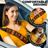 GB-NAT00046-08 Brown Native Tribes Pattern Seat Belt Cover