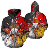 Bison Arrow 3D Zip-Up Hoodie Native American Clothing - ProudThunderbird