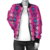 GB-NAT00673 Pattern Pink Native Women's Bomber Jacket