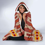 GB-NAT00062-11 Tan Design Native Hooded Blanket
