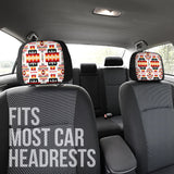 GB-NAT00075 White Tribes Pattern Headrests Cover