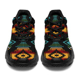 GB-NAT00321 Native American Patterns Black Red Chunky Sneakers