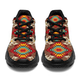 GB-NAT00574 Red Pattern  Chunky Sneakers