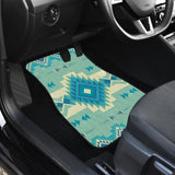 GB-NAT00599 Pattern Ethnic Native  Front And Back Car Mats (Set Of 4)