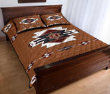 Brown Pattern Native American Quilt Bed Set