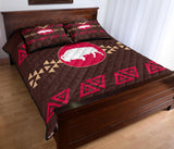Brown Bison Native American Quilt Bed Set - ProudThunderbird