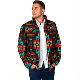 GB-NAT00046-02 Black Native Tribes Pattern Men's Padded Jacket