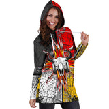 Bison Arrow Native American Women's Hoodie Dress - ProudThunderbird