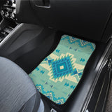 GB-NAT00599 Pattern Ethnic Native  Front And Back Car Mats (Set Of 4)