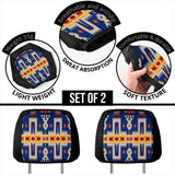 GB-NAT00062-04 Navy Tribe Design  Headrests Cover