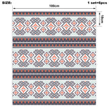 GB-NAT00316 Pink Pattern Native American Stair Sticker (Set of 6)