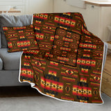 GB-NAT00046-08 Brown Pattern Pillow Blanket