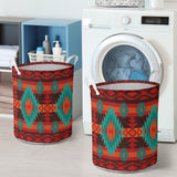 GB-NAT00611 Red Geometric Pattern Laundry Basket
