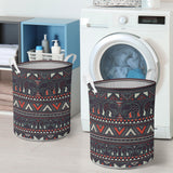 GB-NAT00586 Tribal Pattern Elephants Laundry Basket