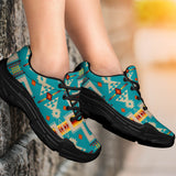 GB-NAT00062-05 Turquoise Tribe Design Native   Chunky Sneakers