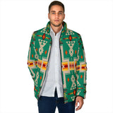 GB-NAT00062-08 Green Tribe Design Men's Padded Jacket