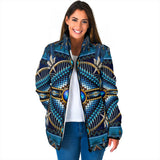 GB-NAT00083  Naumaddic Arts Blue Women's Padded Jacket