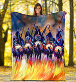 5 Warriors Native American Blanket GB-NAT00013-BLAN01