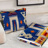 GB-NAT00062-04 Navy Tribe Design Native Pillow Blanket