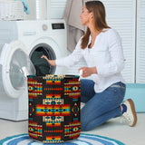 GB-NAT00402 Black Pattern Native Laundry Basket