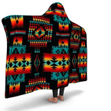 GB-NAT00046-02 Pattern Native American Design Hooded Blanket