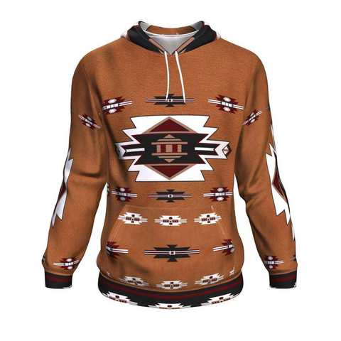 GB-NAT00012-02 Pattern  Native  All Over Hoodie