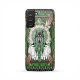 GB-NAT00023A Naumaddic Arts Wolf Green Native Phone Case