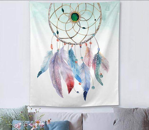 Feather Dreamcatcher Wall Hanging Tapestry - ProudThunderbird