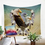 Eagle Dreamcatcher Native American 3D Tapestry - ProudThunderbird