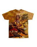3D Native American Tribal Eagle And Horse All-Over T-Shirt - ProudThunderbird