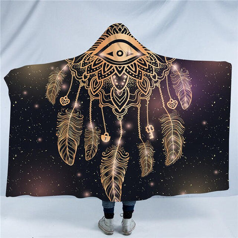 Eye Dreamcatcher Galaxy Hooded Blanket